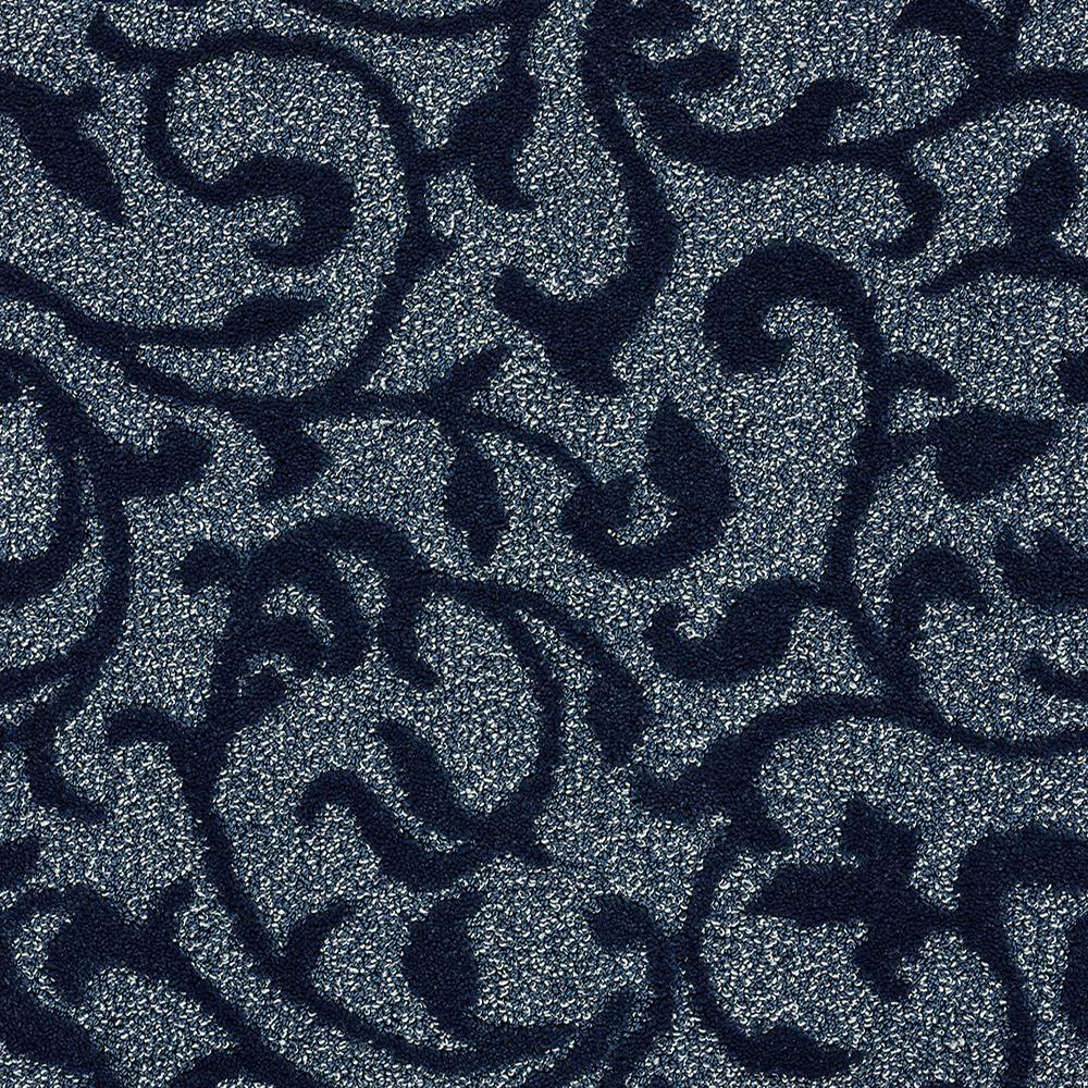 blue patterned carpet