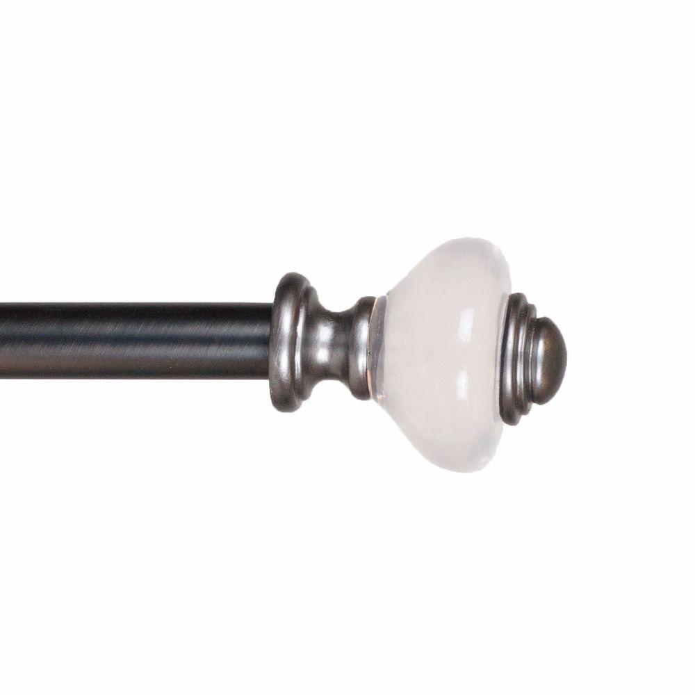 Lavish Home 48 in. 86 in. Telescoping 3/4 in. Curtain Rod in Pewter