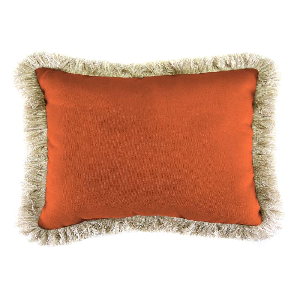 Reviews For Jordan Manufacturing Sunbrella 19 In X 12 In Canvas Tuscan Lumbar Outdoor Throw Pillow With Canvas Fringe Dp982p1 294f25 The Home Depot