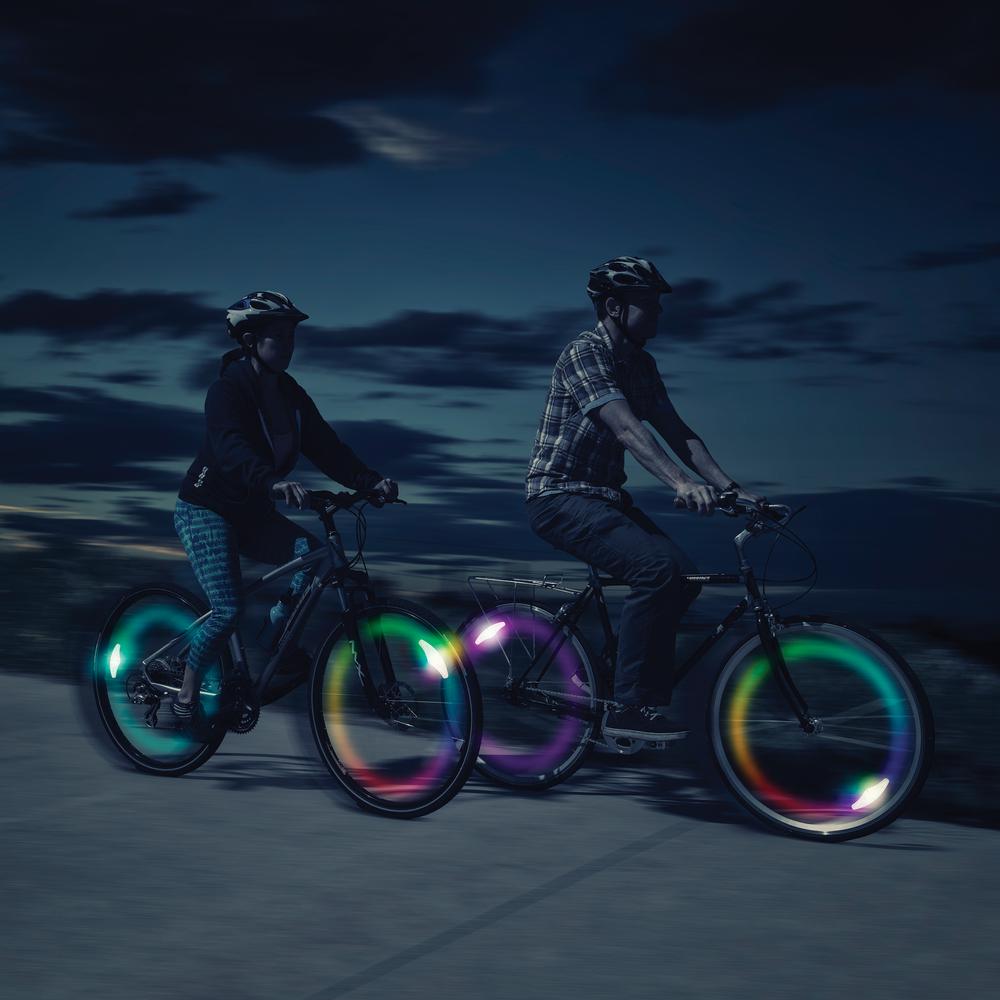 Nite Ize SpokeLit LED Bicycle Wheel Spoke Night Light 2 Pack Color Changing