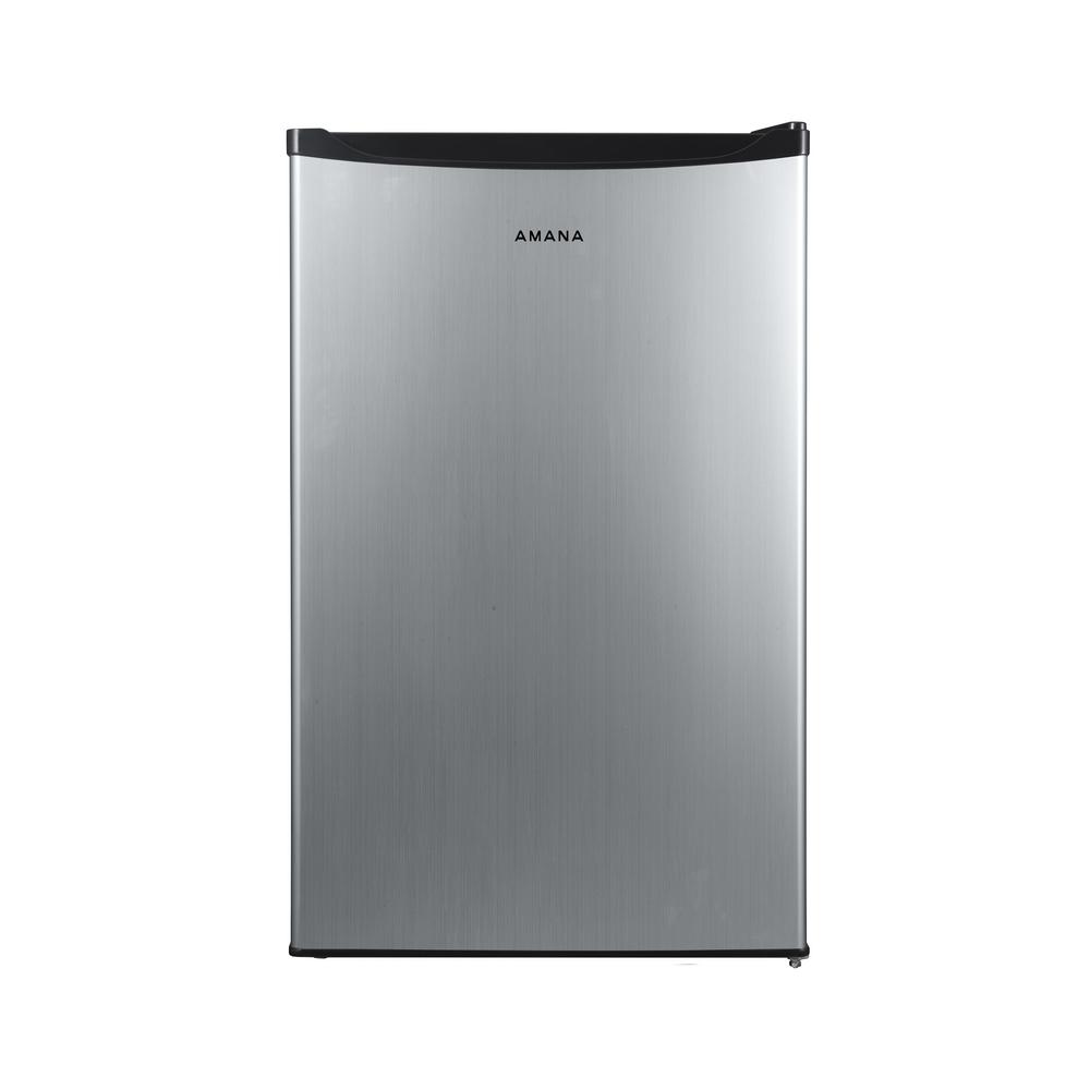 UPC 190873000532 product image for Amana 4.3 cu. ft. Mini Fridge Single Door Only in Stainless Steel Look | upcitemdb.com