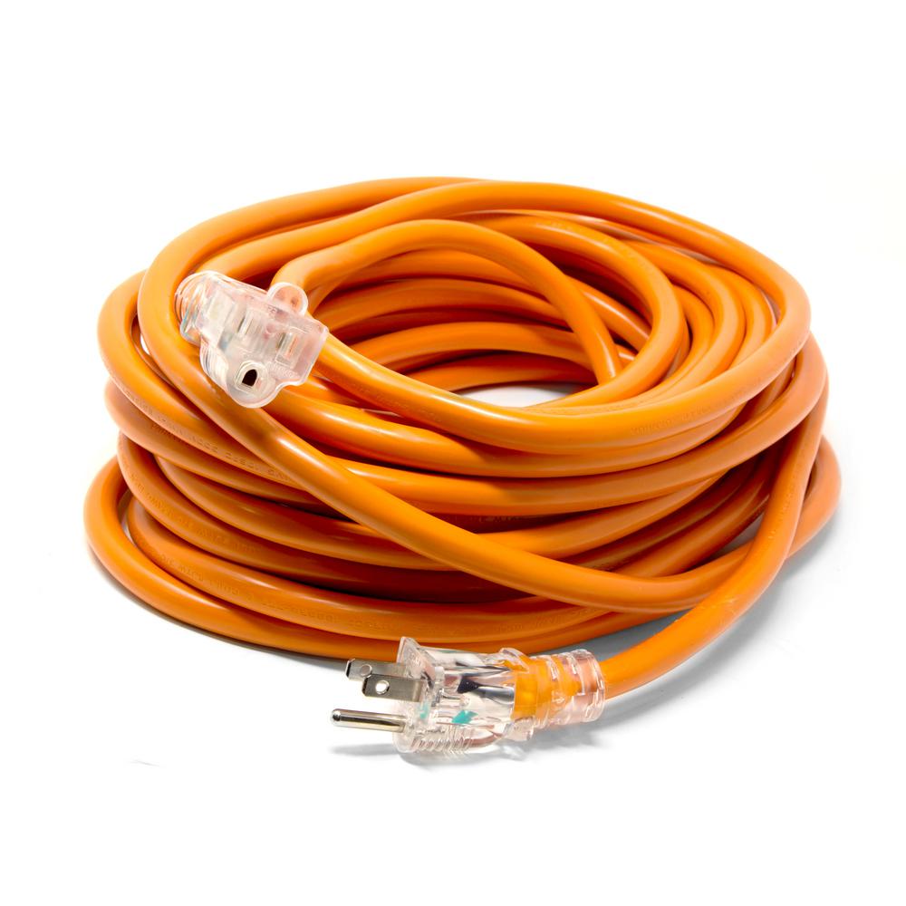 Extension Cord Reel 50 ft 14 Gauge SJTW Outdoor NEMA 5-15R LightUp Power Outlet