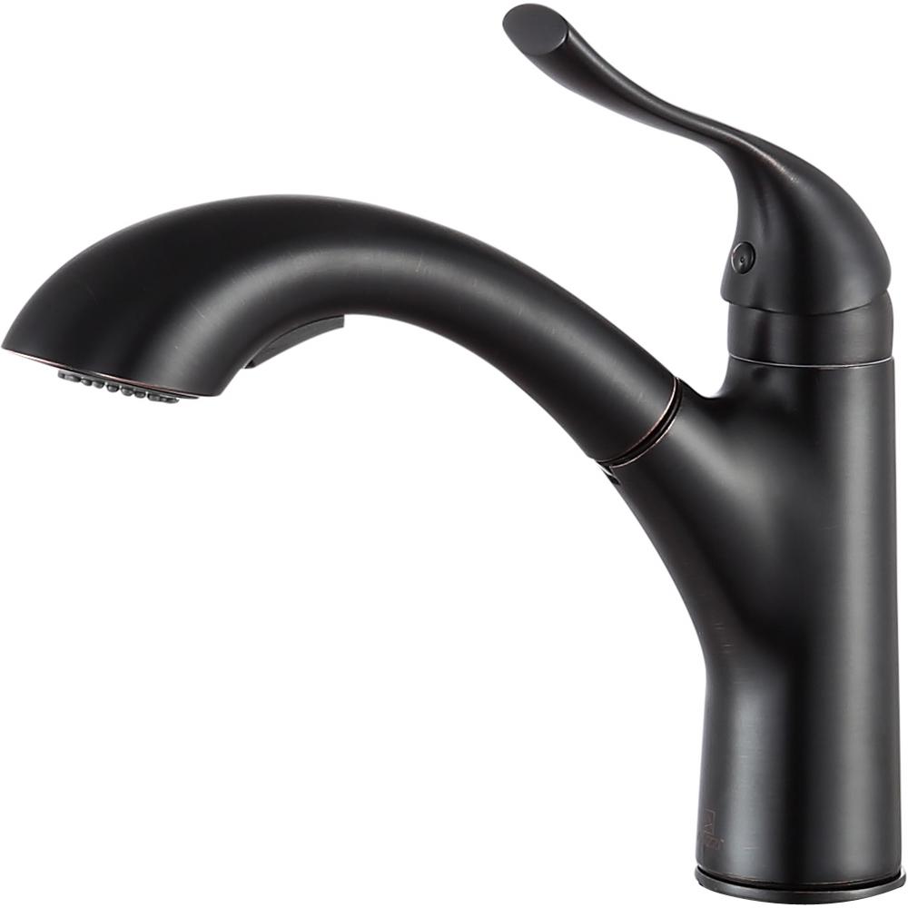 Anzzi Di Piazza Single Handle Pull Out Sprayer Kitchen Faucet In