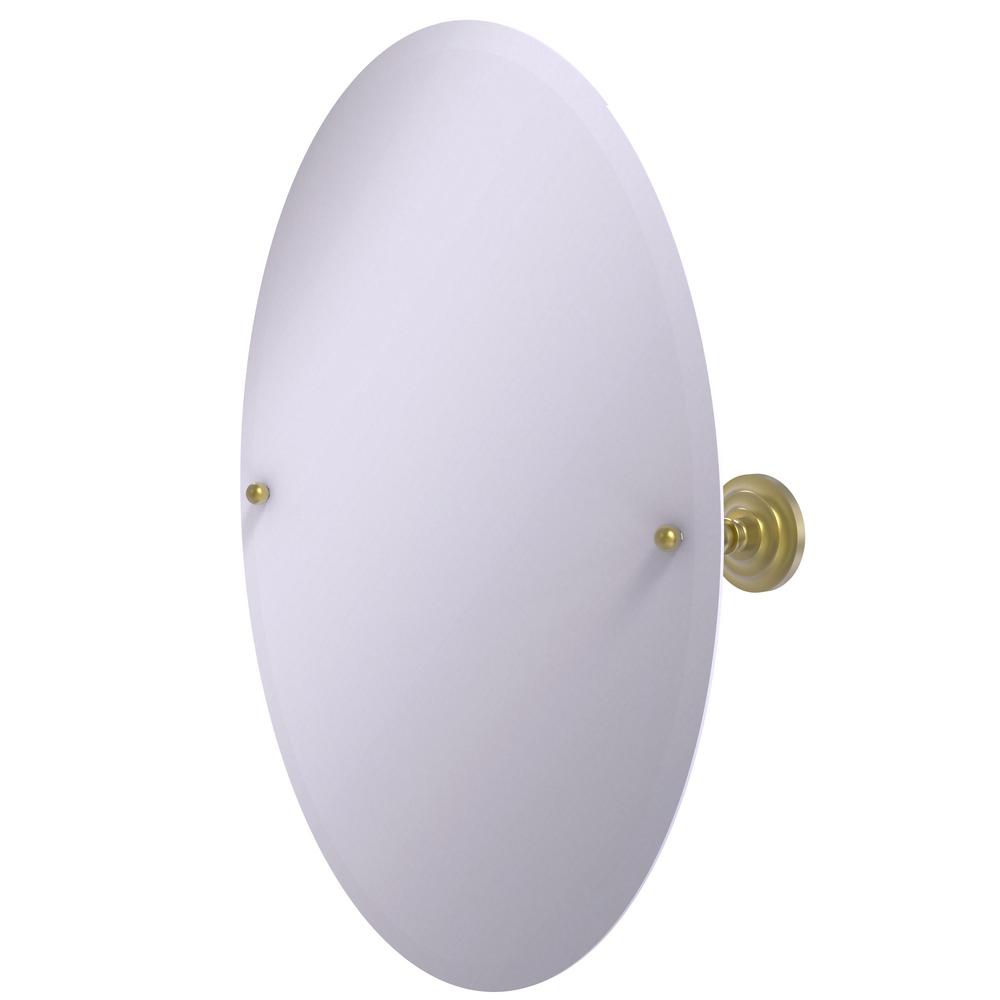 Allied Brass Prestige Que New Frameless Oval Tilt Mirror with Beveled