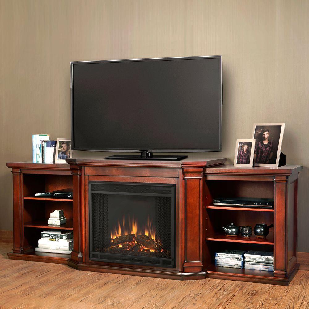 Real Flame Valmont 76 In Media Console Electric Fireplace Tv
