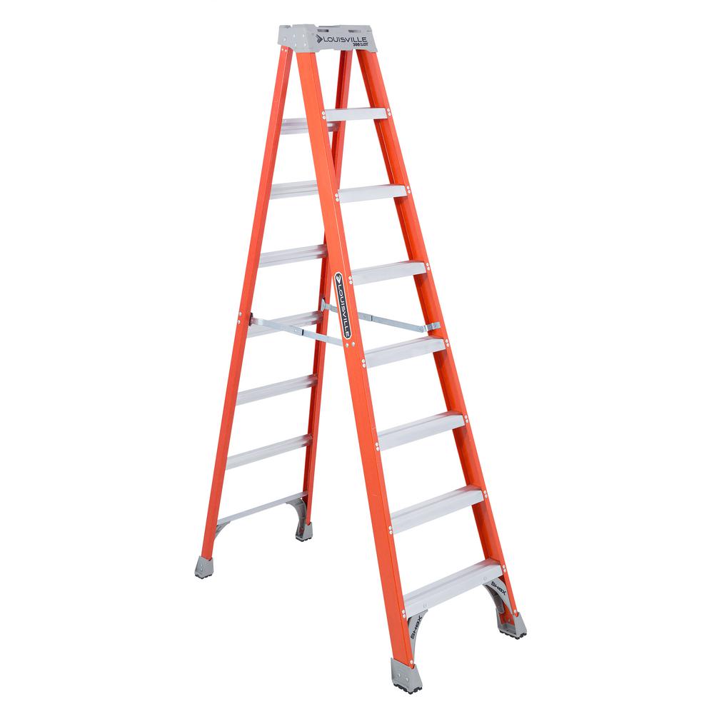 Louisville Ladder 8 ft. Fiberglass Step Ladder with 300 