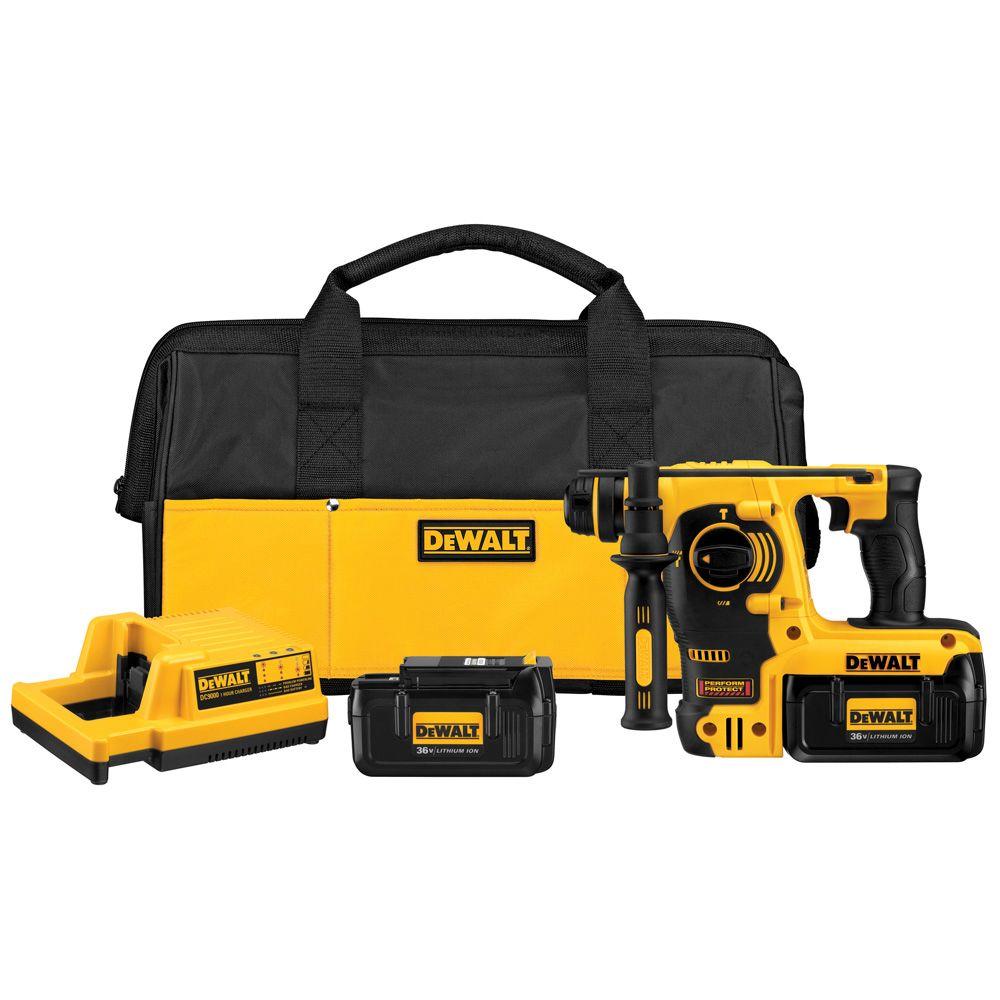 DEWALT 36Volt LithiumIon Cordless 1 in. SDS Rotary HammerDCH363KL