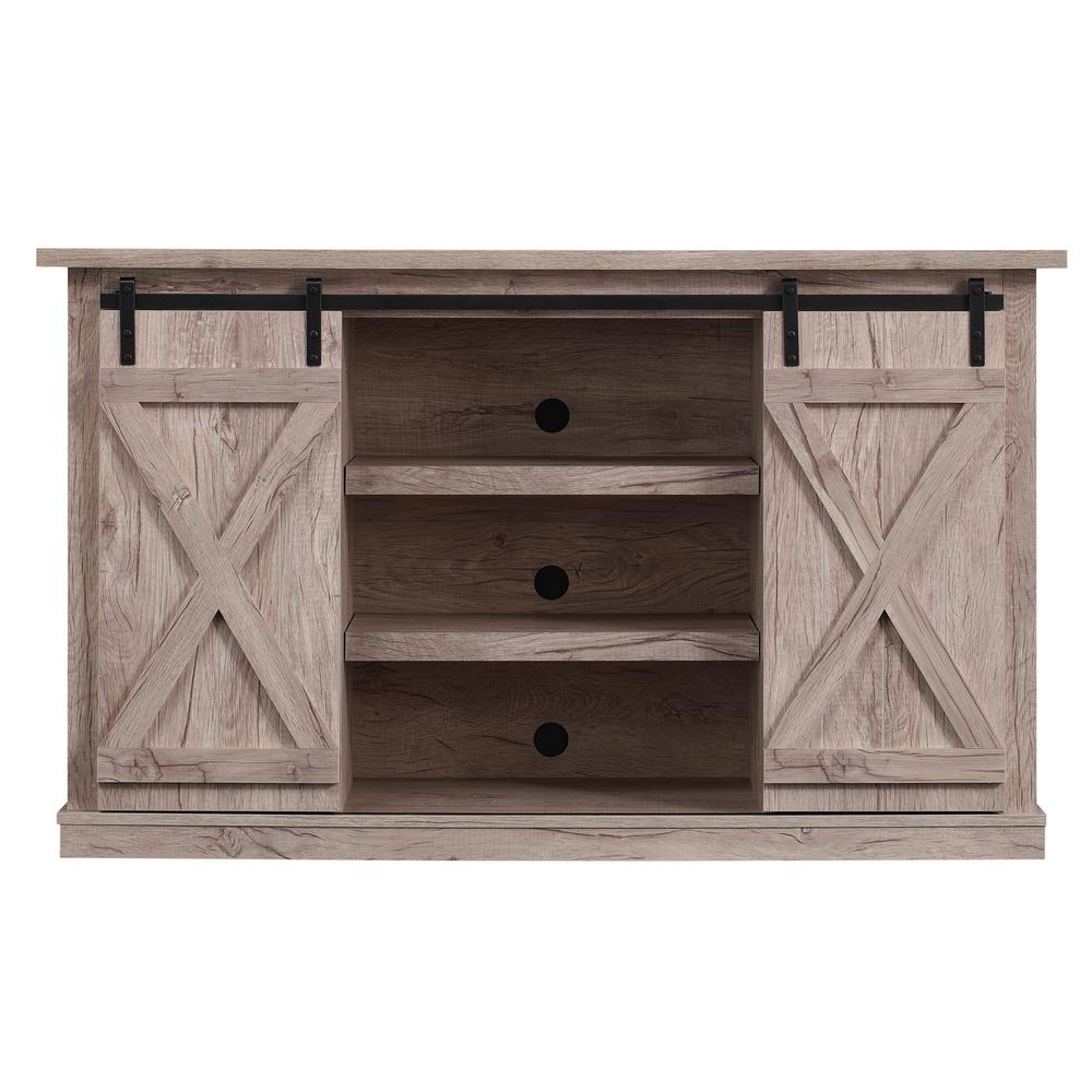 Bell'O Cottonwood 54 in. Sawcut Espresso Wood TV Stand ...