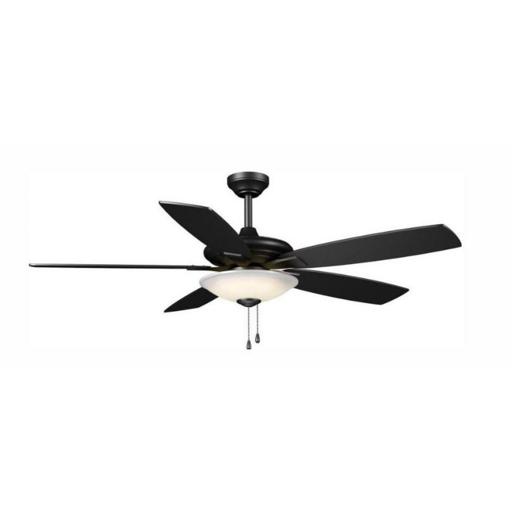 Hampton Bay Menage 52 In Integrated Led Matte Black Fan With
