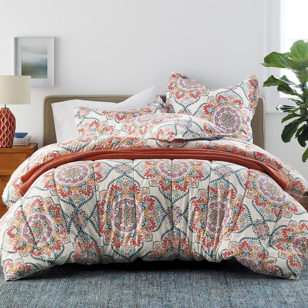 The Company Store Tabriz Sateen Floral Queen Comforter 50256EQMULTI
