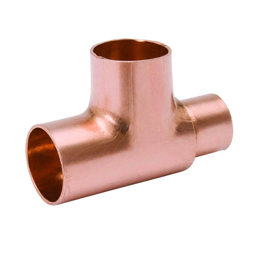 Mueller Streamline 2 In X 2 In X 1 1 2 In Copper Reducing Tee   Mueller Streamline Copper Fittings W640103 64 1000 