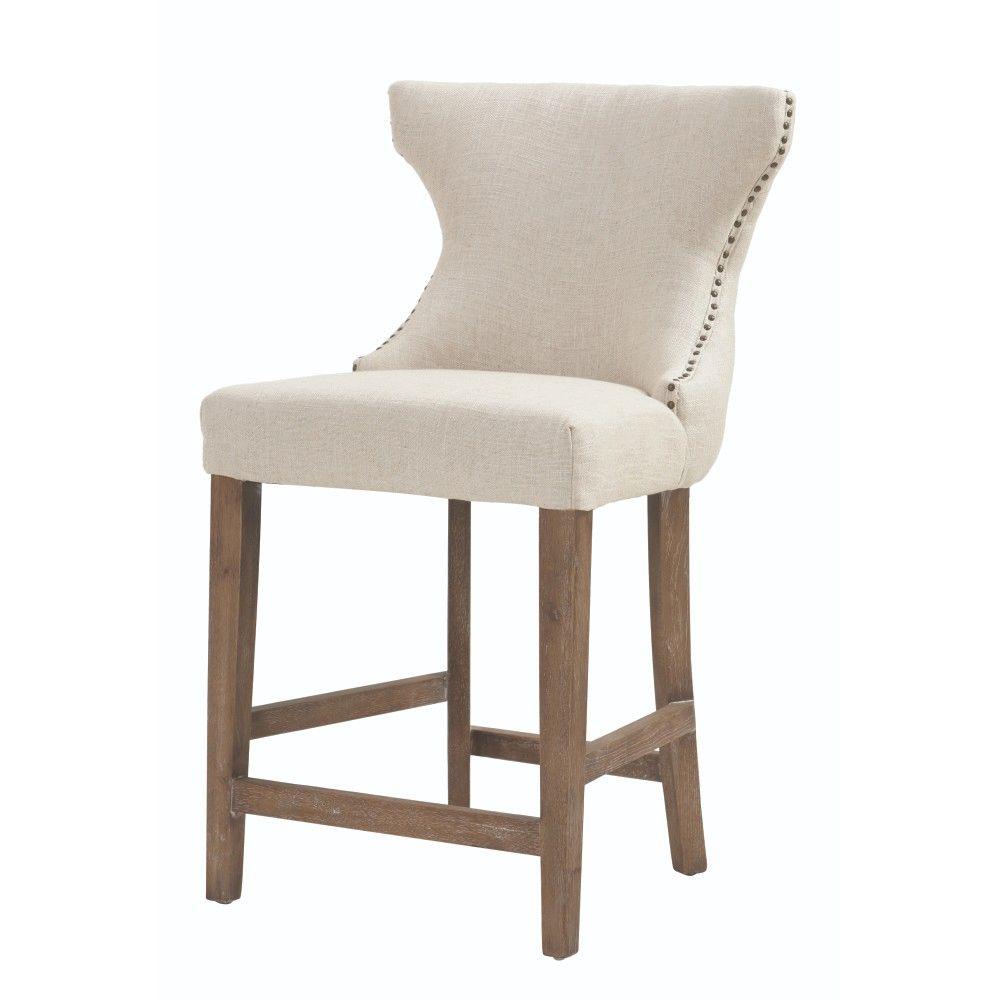 Home Decorators Collection Scarlett 24 In Natural Textured Home Decorators Collection Scarlett 24 In Natural Textured Cushioned Bar Stool 6867400560 The Depot