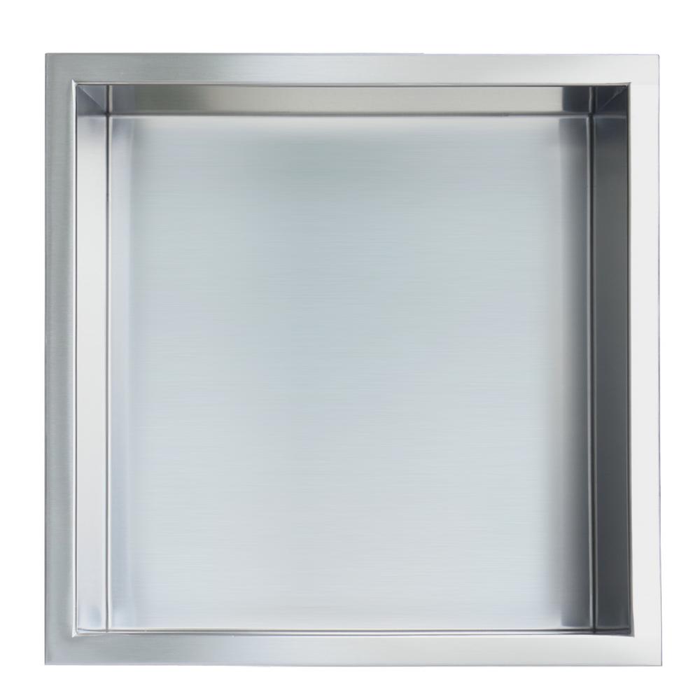 Jag Plumbing Products Showroom Series 12 In X Stainless Steel Shower Niche Brushed Chrome