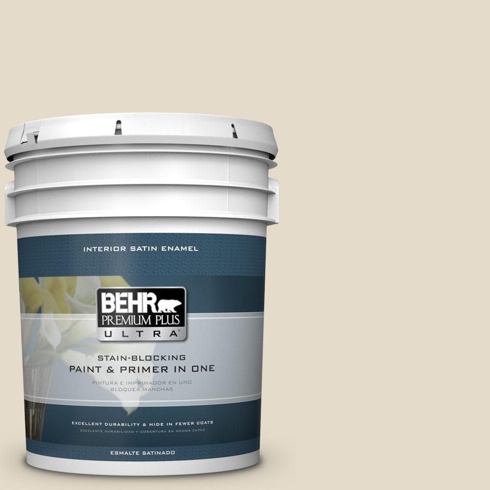 BEHR Premium Plus Ultra 5 Gal. #MQ3-17 Chartreuse Frost Satin Enamel ...