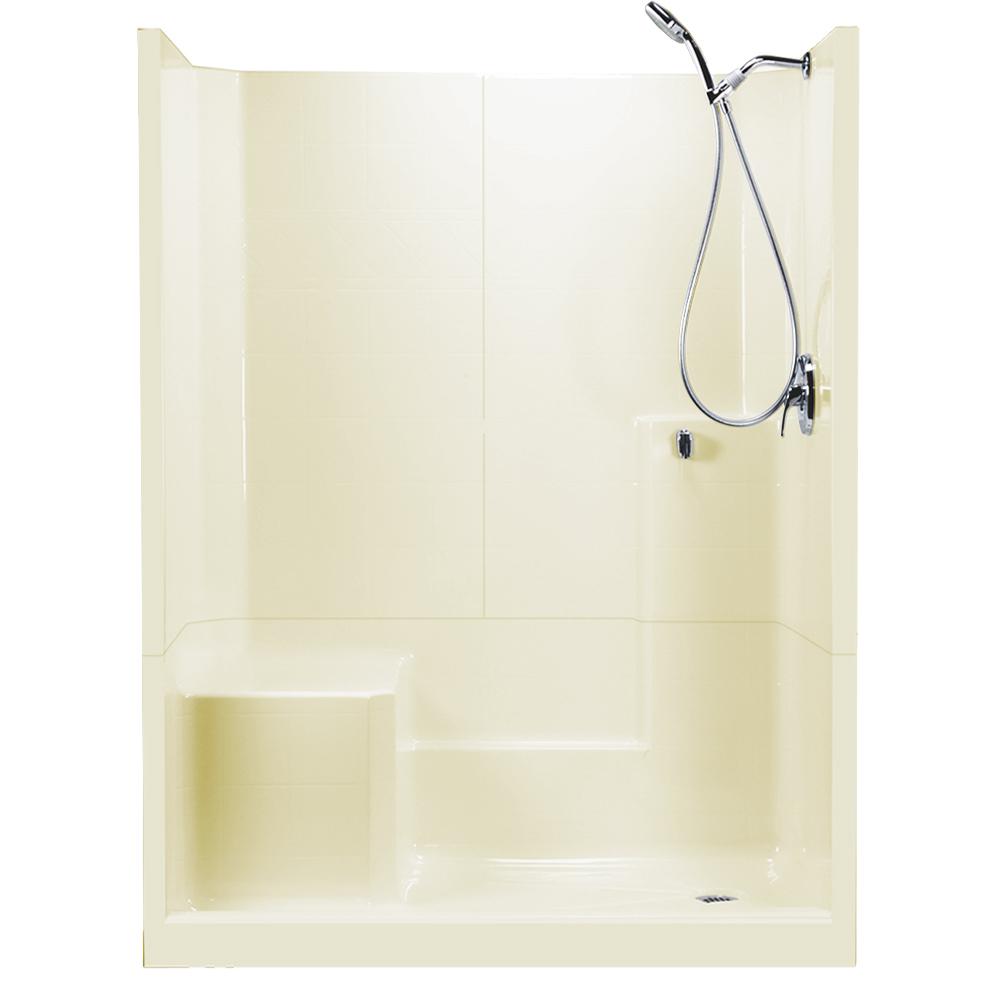 Ella 60 in. x 33 in. x 77 in. Standard 3Piece Low Threshold Shower