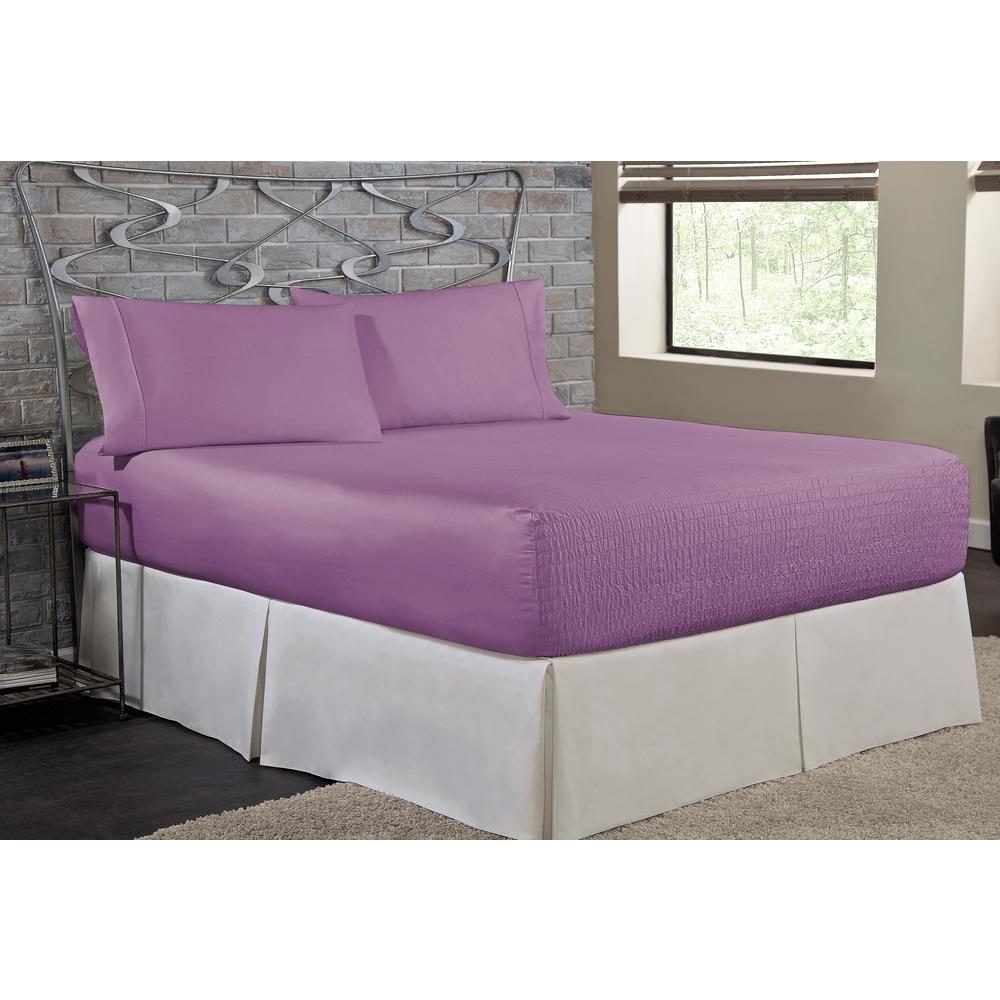 Bed Tite Satin Lilac Queen Sheet Set 844067024025 The Home Depot