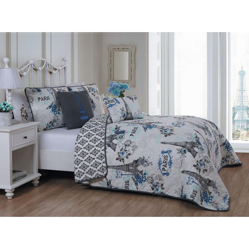 C&F HOME Nautical Ropes Blue Twin Quilt Set 82375.2TSET The Home Depot