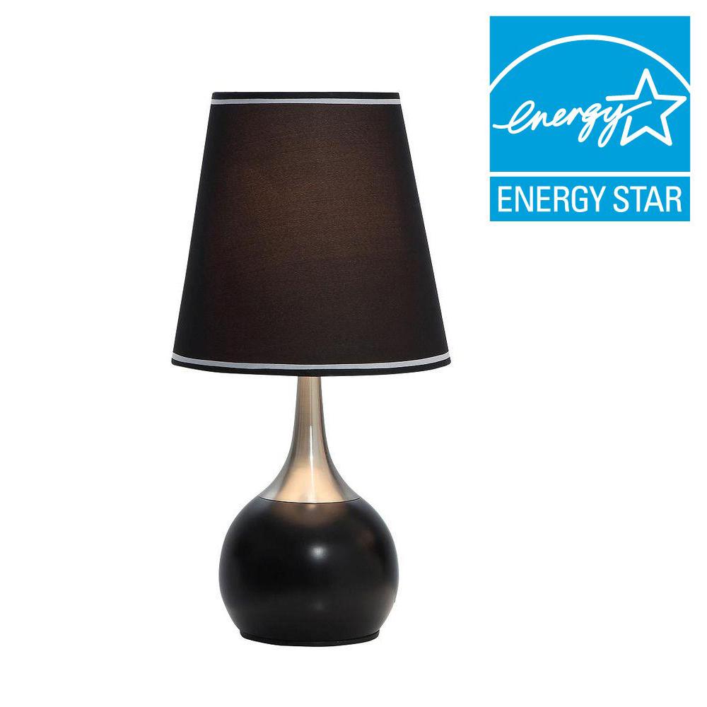 Cylindrical White Energy Star Table Lamps The Home Depot Black High Modern Touch Lamp
