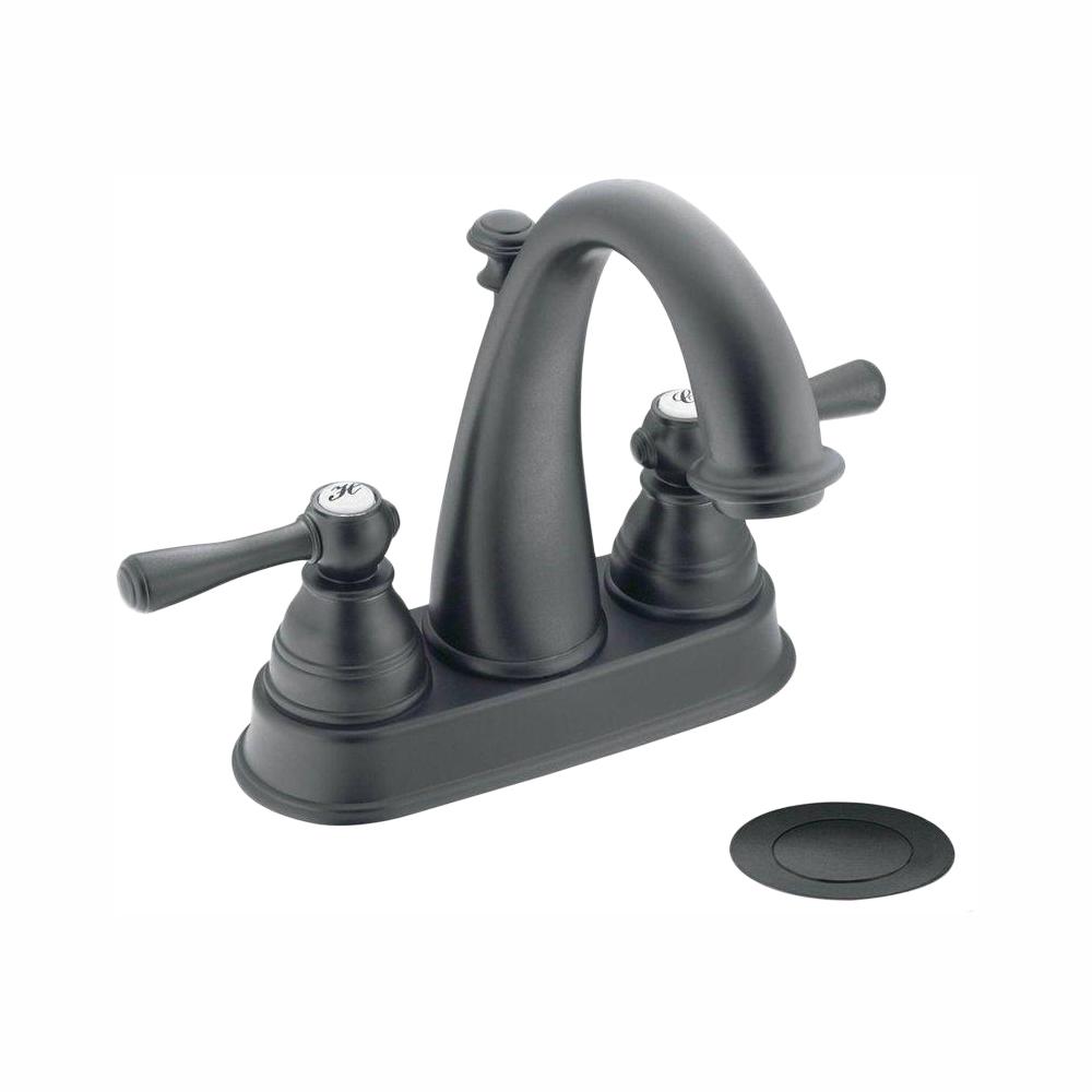 Moen Kingsley 4 In Centerset 2 Handle Bathroom Faucet In Wrought