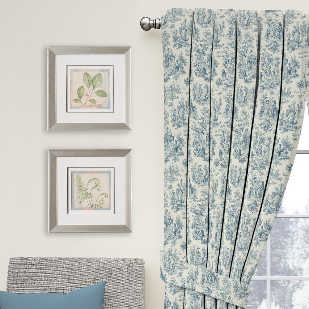 Waverly Charmed Life Toile Window Curtain Panel In Cornflower 52