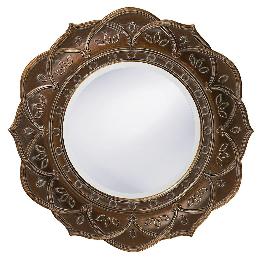 22 in. x 22 in. Antique Pewter Wood Framed Mirror37013 The Home Depot