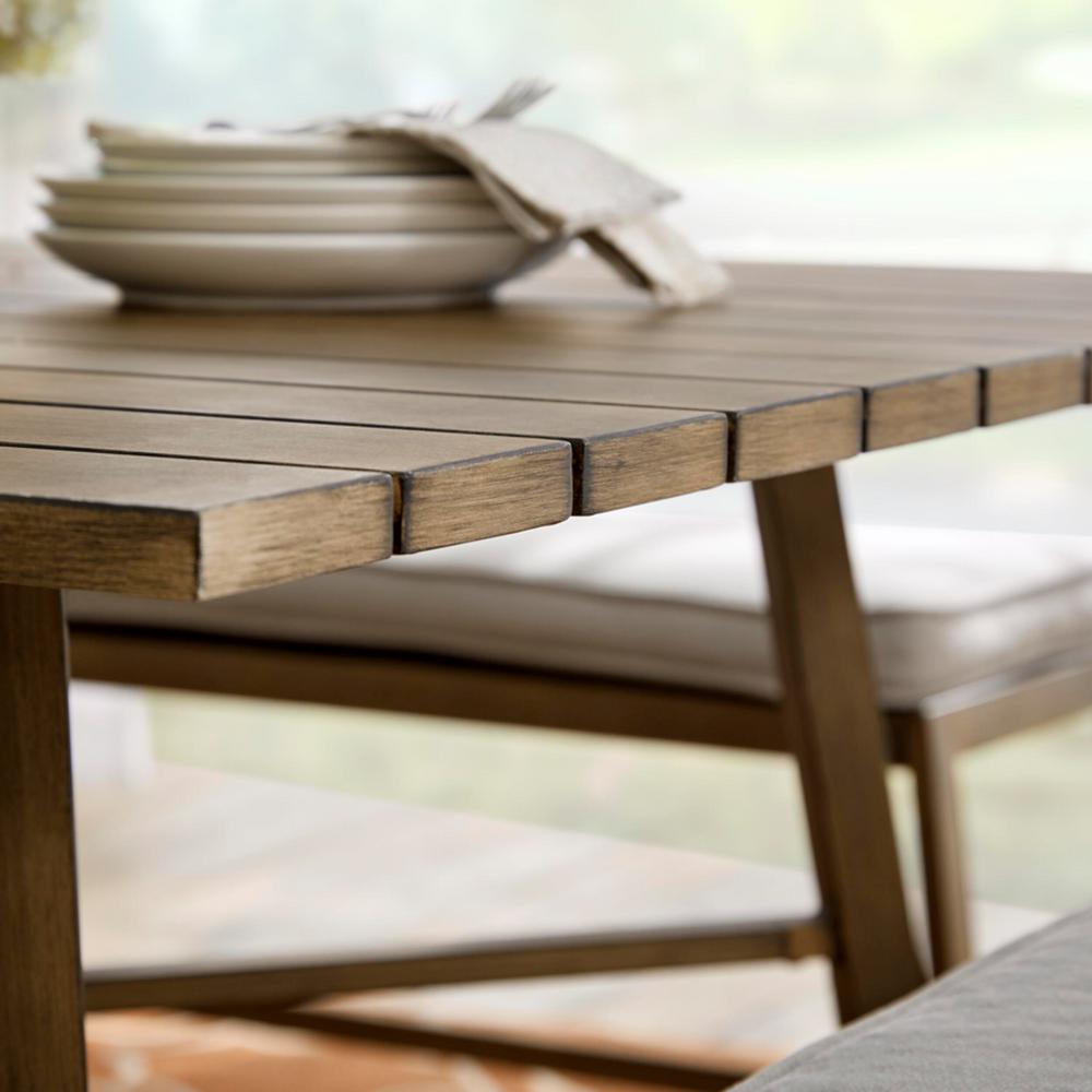 Hampton Bay Walnut Cove 5 Piece Steel Outdoor Patio Dining Set