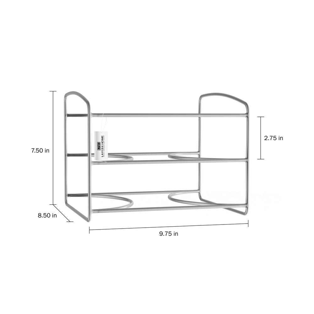 Lavish Home 3 Tier Chrome Kitchen Wrap Storage Rack Pantry 3 Tier Chrome Kitchen Wrap Storage Rack