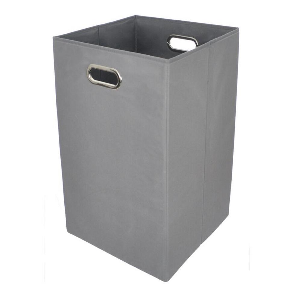 Modern Littles Bold Solid Grey Folding Laundry Basket Bldlaun204 Modern Littles Bold Solid Grey Folding Laundry Basket