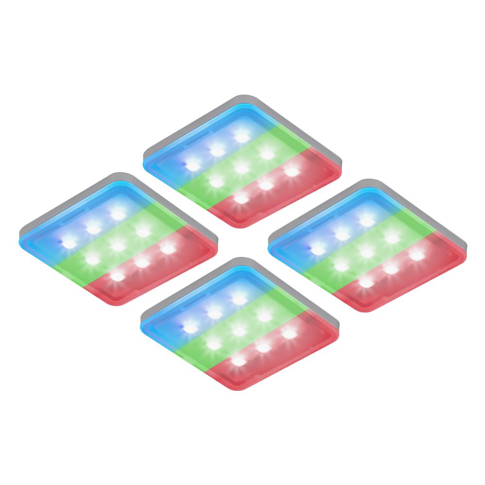 LED RGB Square Pucks for Under Light (4Pack)JU16712R The