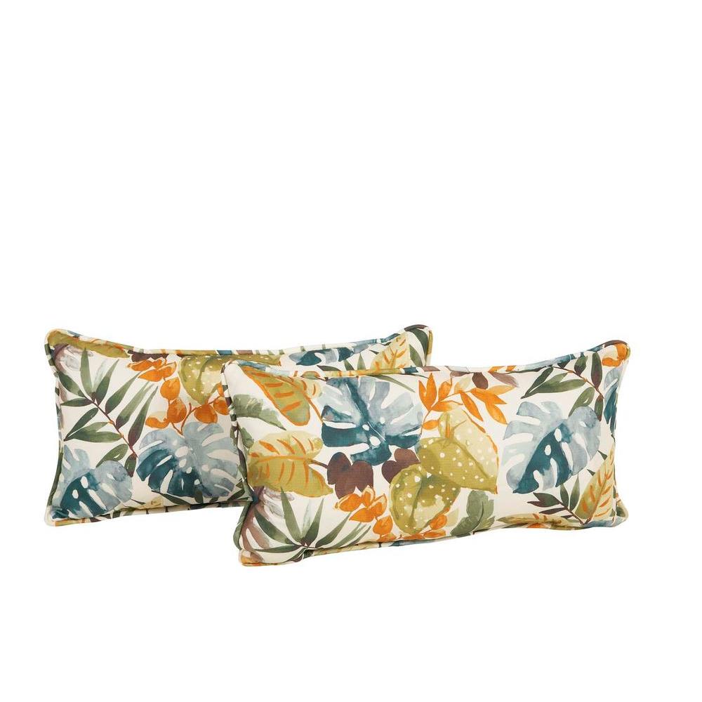 Hampton Bay Clairborne Outdoor Lumbar Pillow 2 Pack Clalp 2pk Hampton Bay Clairborne Outdoor Lumbar Pillow 2 Pack