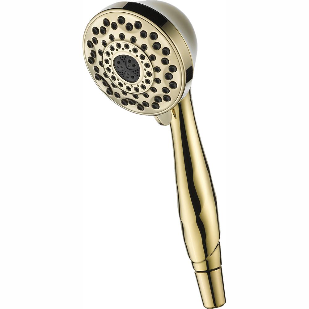 Delta 7Spray Hand Shower with Pause in Polished Brass59426PBPK