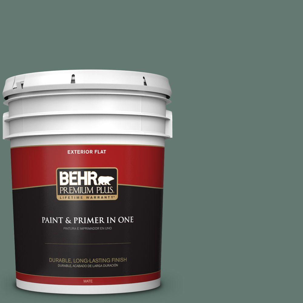 BEHR Premium Plus 5gal. S4306 Forest Edge Flat Exterior Paint430005