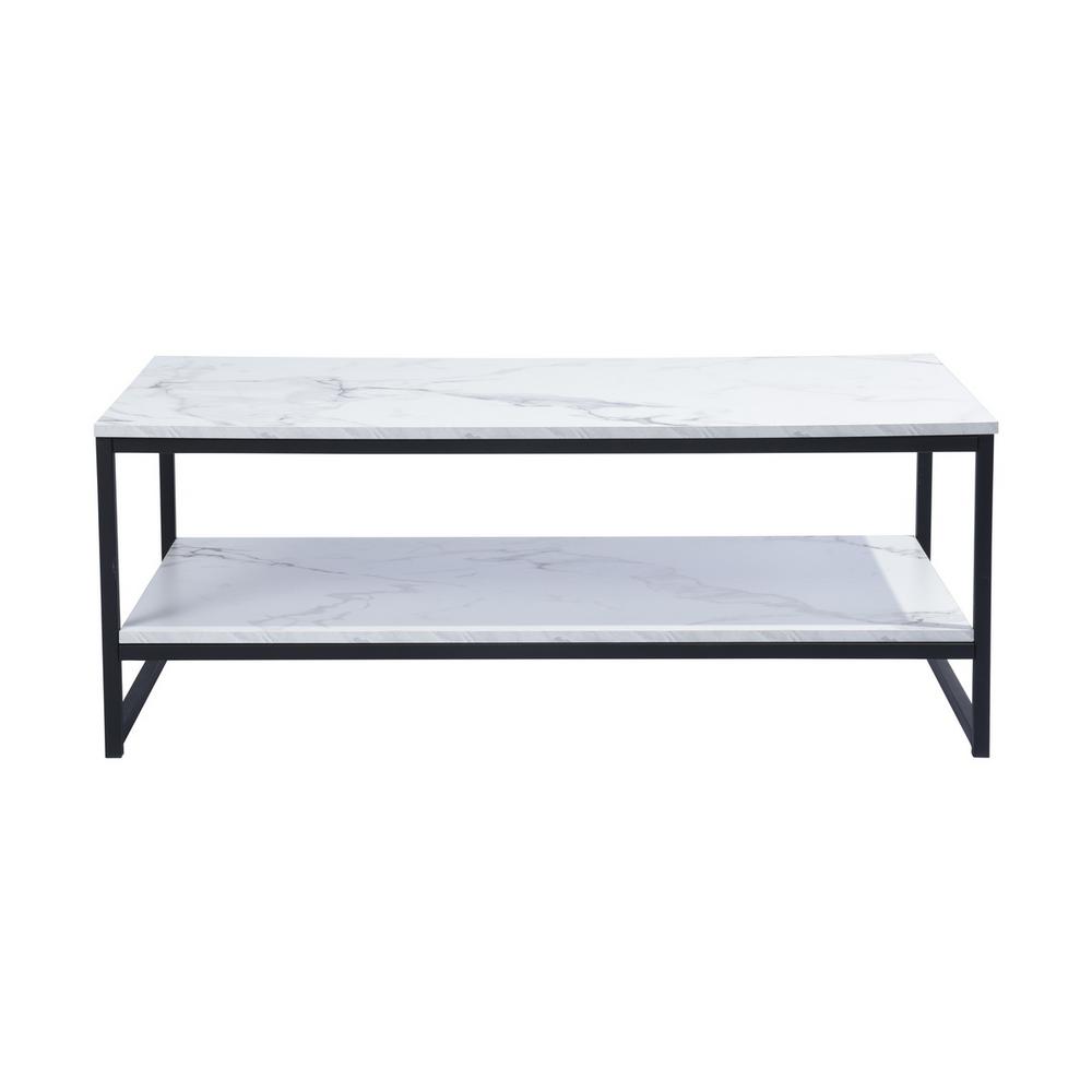 FurnitureR White 2-Levels Coffee Table-FACTO COFFEE TABLE 2 LEVELS ...