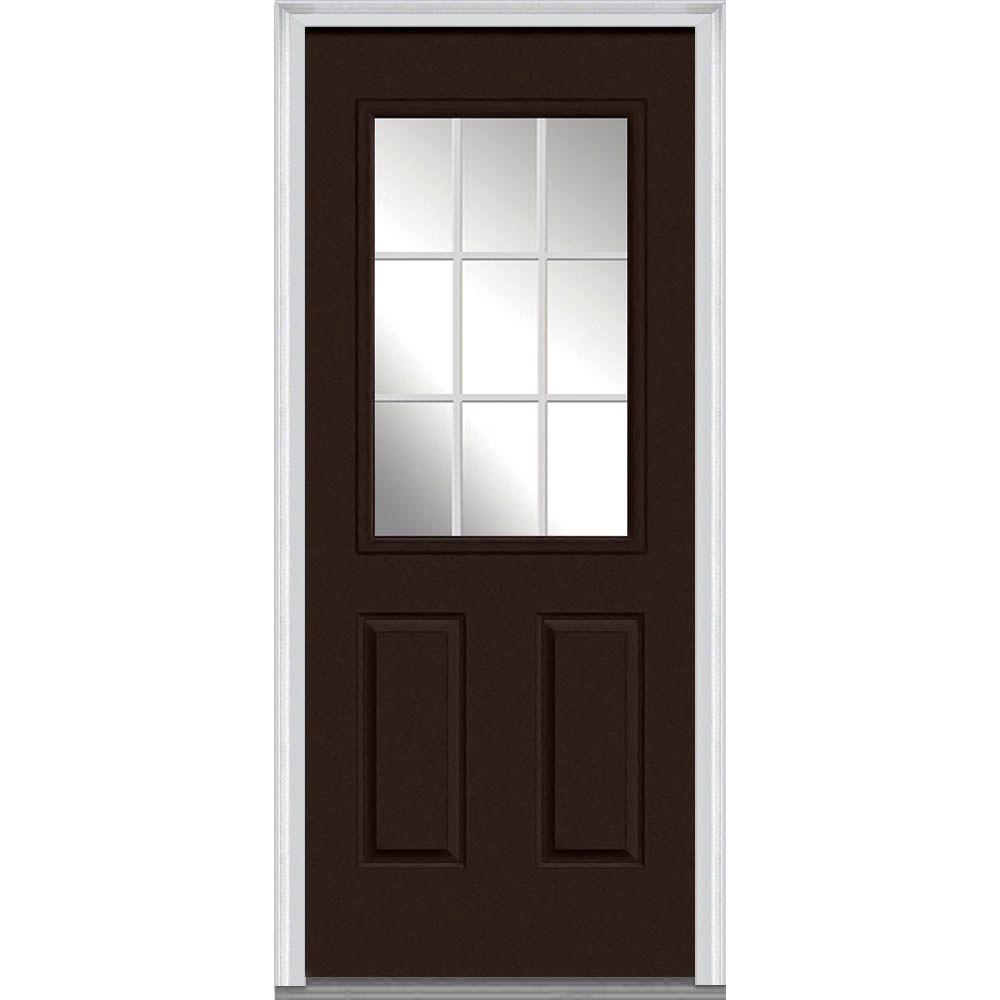 Best Rated Single Door Composite Steel Doors Front 30 In X 80 Grilles Between Gl Right Hand Inswing 1