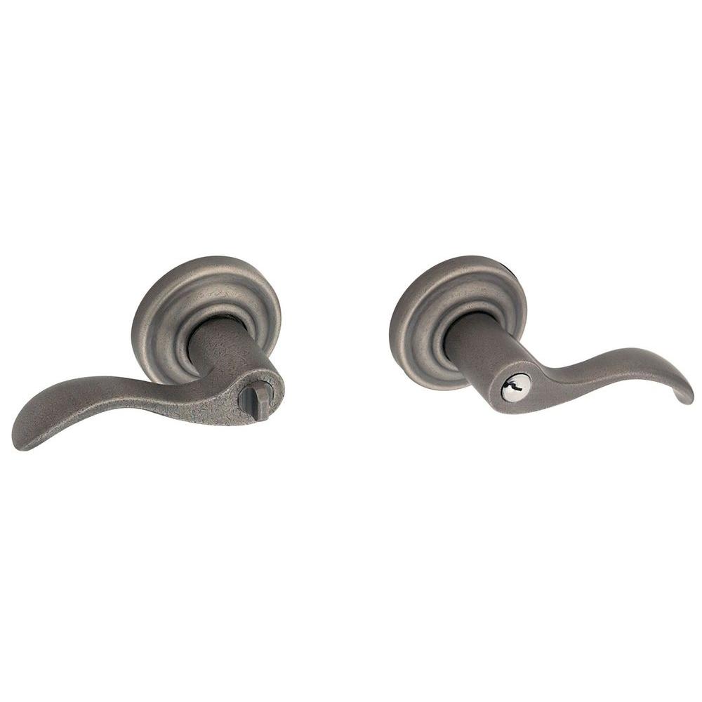 Baldwin Federal Matte Brass and Black RightHanded Keyed Entry Door LeverEN.FED.R.TSR.049 The