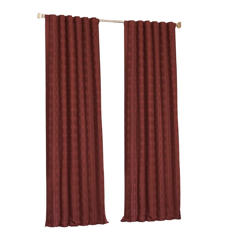 Eclipse Curtains D Window Treatments The Home Depot Adalyn Thermalayer Blackout Window Curtain Panel In Burgundy 52