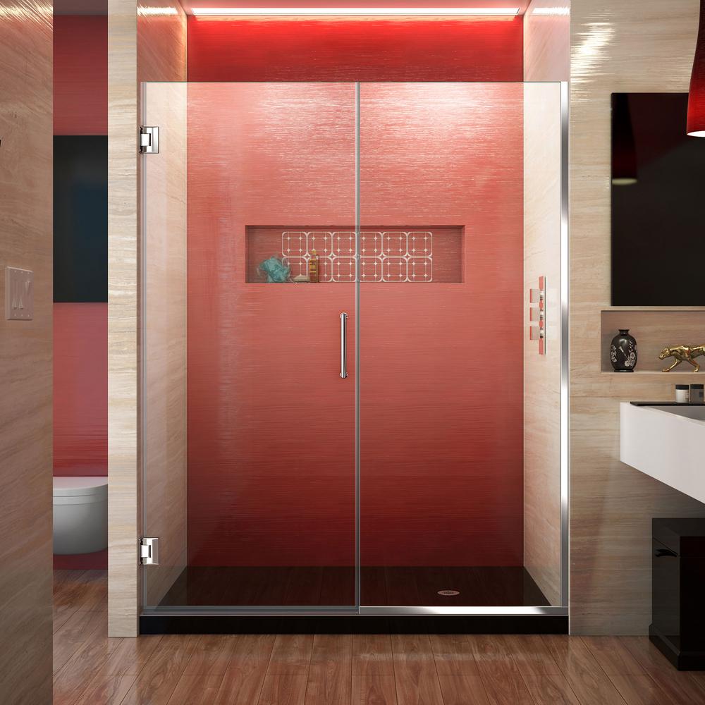 Double Hinged Shower Doors Showers The Home Depot Frameless Hinged Shower Door In