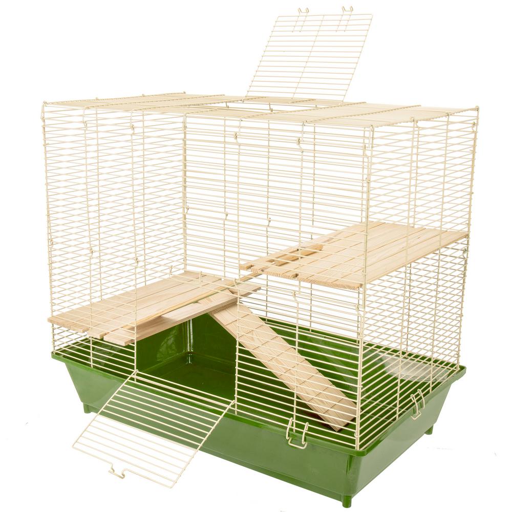 Chinchilla/Rat Cage with Wooden Shelves 