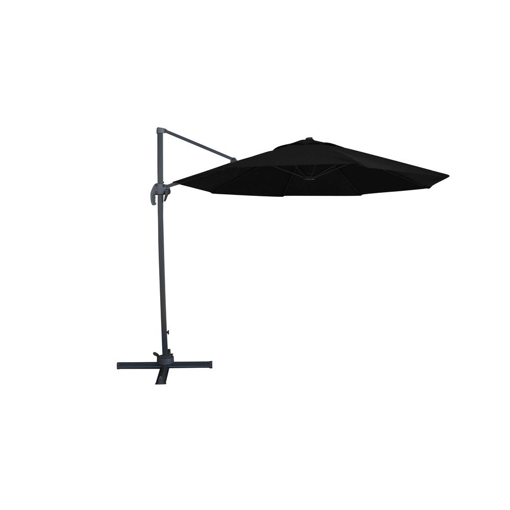 Velago 10 Ft Valencia Cantilever Patio Umbrella In Black 23044 The Home Depot