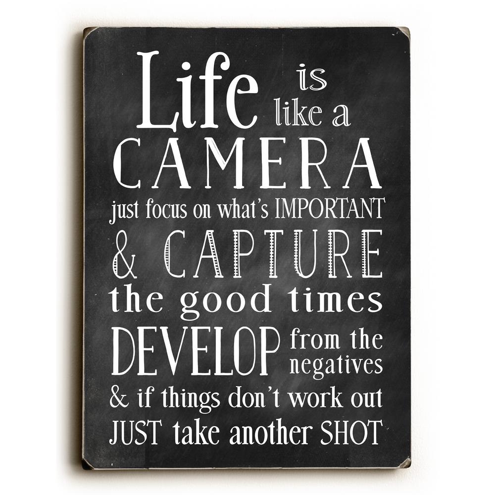 9 in. x 12 in. + "Life Is Like A Camera" by Nancy Anderson Printed Wall