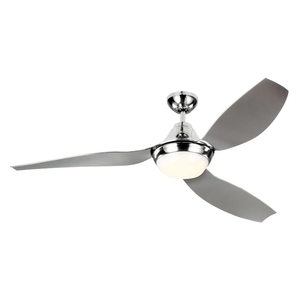 Monte Carlo Avvo 56 In Led Indoor Outdoor Quicksilver Ceiling Fan With Light Kit And Remote Control