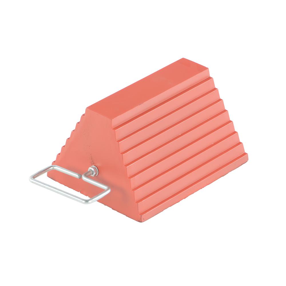 Vestil Orange Rubber Wheel Chock with HandleORWC8HDL The Home Depot