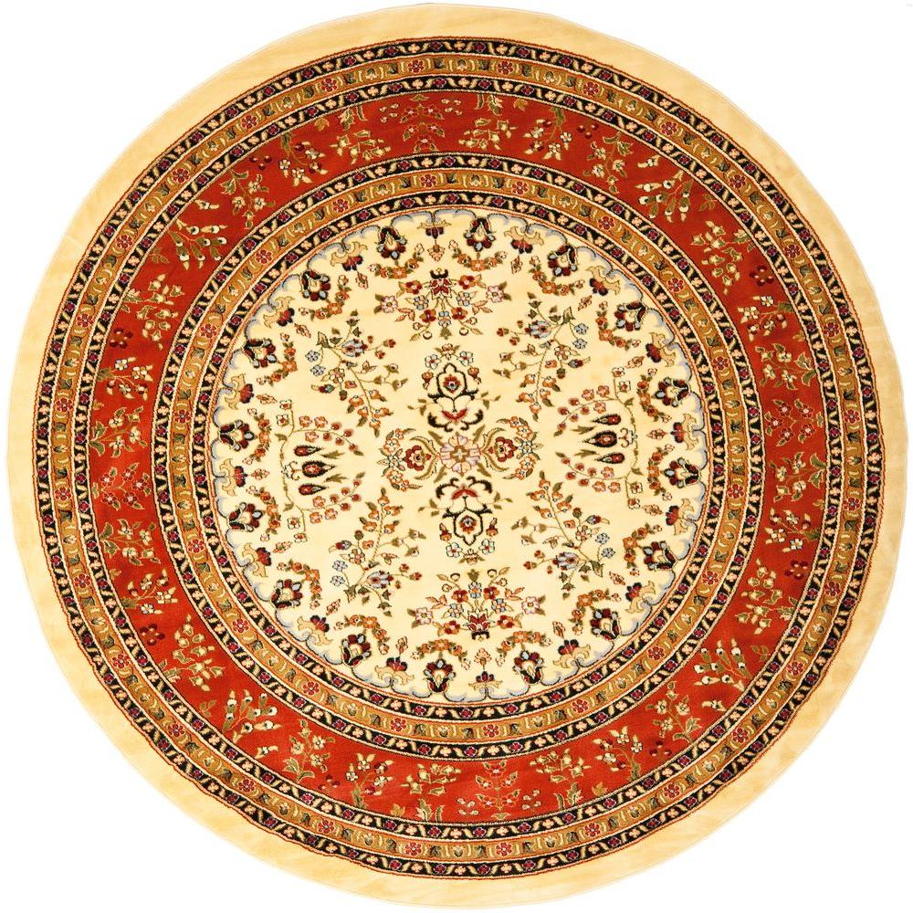 Safavieh Lyndhurst Ivory Rust 8 Ft X Round Area Rug Lnh331r Lyndhurst Ivory Rust 8 Ft X Round Area Rug