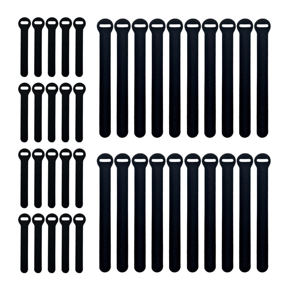 Cord Management Wrap-It Self-Gripping Storage Straps 40 Pack 20 8 Multi-Color