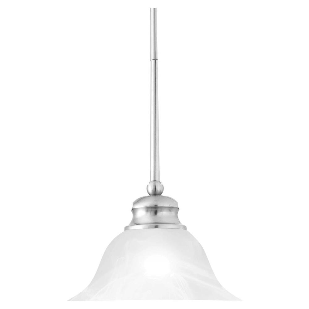 thomas lighting 1-light brushed nickel hanging pendant-sl829678