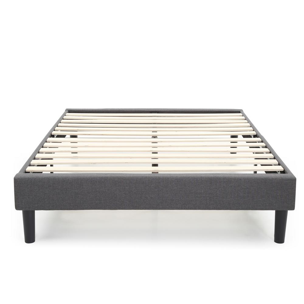 Decoro Claridge Grey Full Upholstered Metal Platform Bed And Frame Decoro Claridge Grey Full Upholstered Metal Platform Bed And Frame With Wood Slat Supports