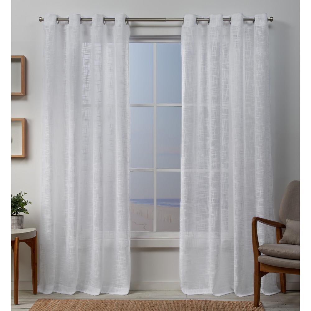 Exclusive Home Curtains Sena 54 in. W x 84 in. L 2-Way Slub Yarn