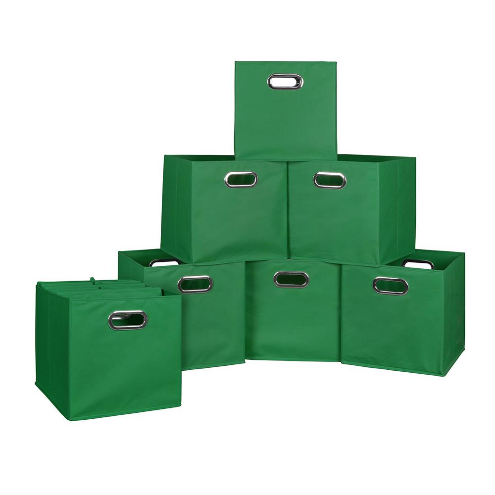 Niche Cubo 12 in. x 12 in. Green Foldable Fabric Bins (12Pack
