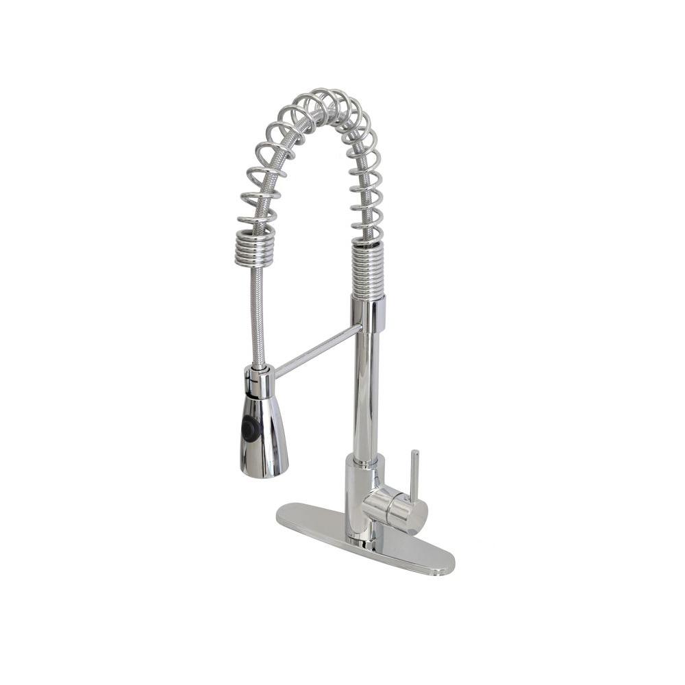 Belle Foret PreRinse Commercial SingleHandle PullDown Kitchen Faucet in ChromeCRWHLX78557