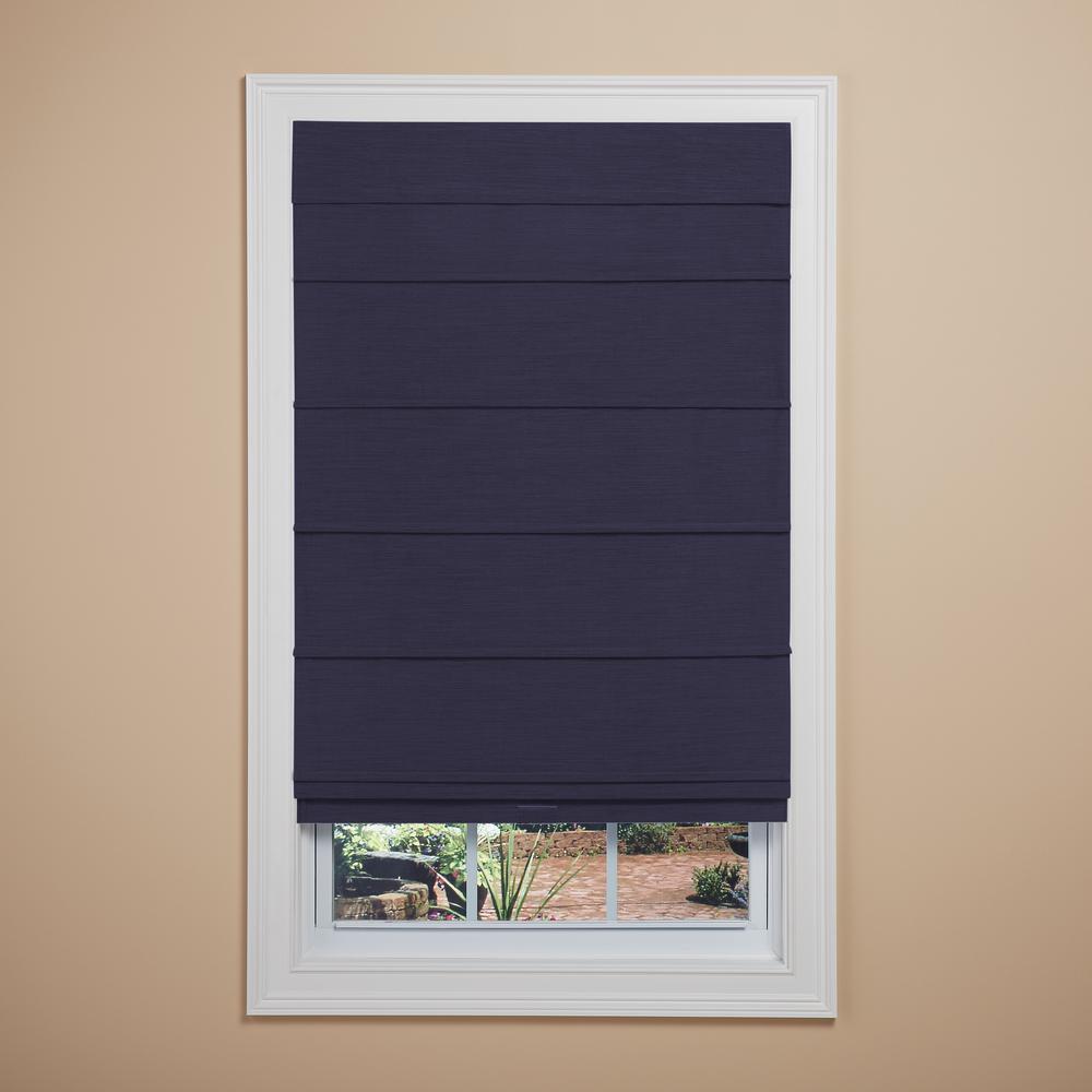 Elegant Home Fashions Navy Cordless Blackout Tailored Fabric Roman Shades 31 In W X 64 L Elegant Home Fashions Navy Cordless Blackout Tailored Fabric Roman Shades 31 In W X 64 L